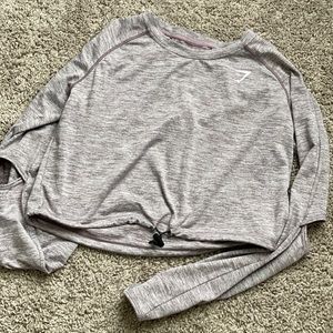 Gym Shark Crop Top long sleeve with elbow opening